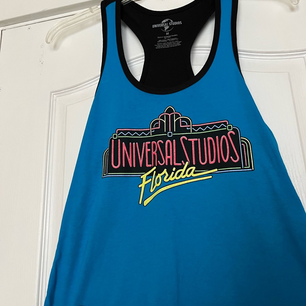 NWT Black and blue retro style Universal Studios in Florida tank top